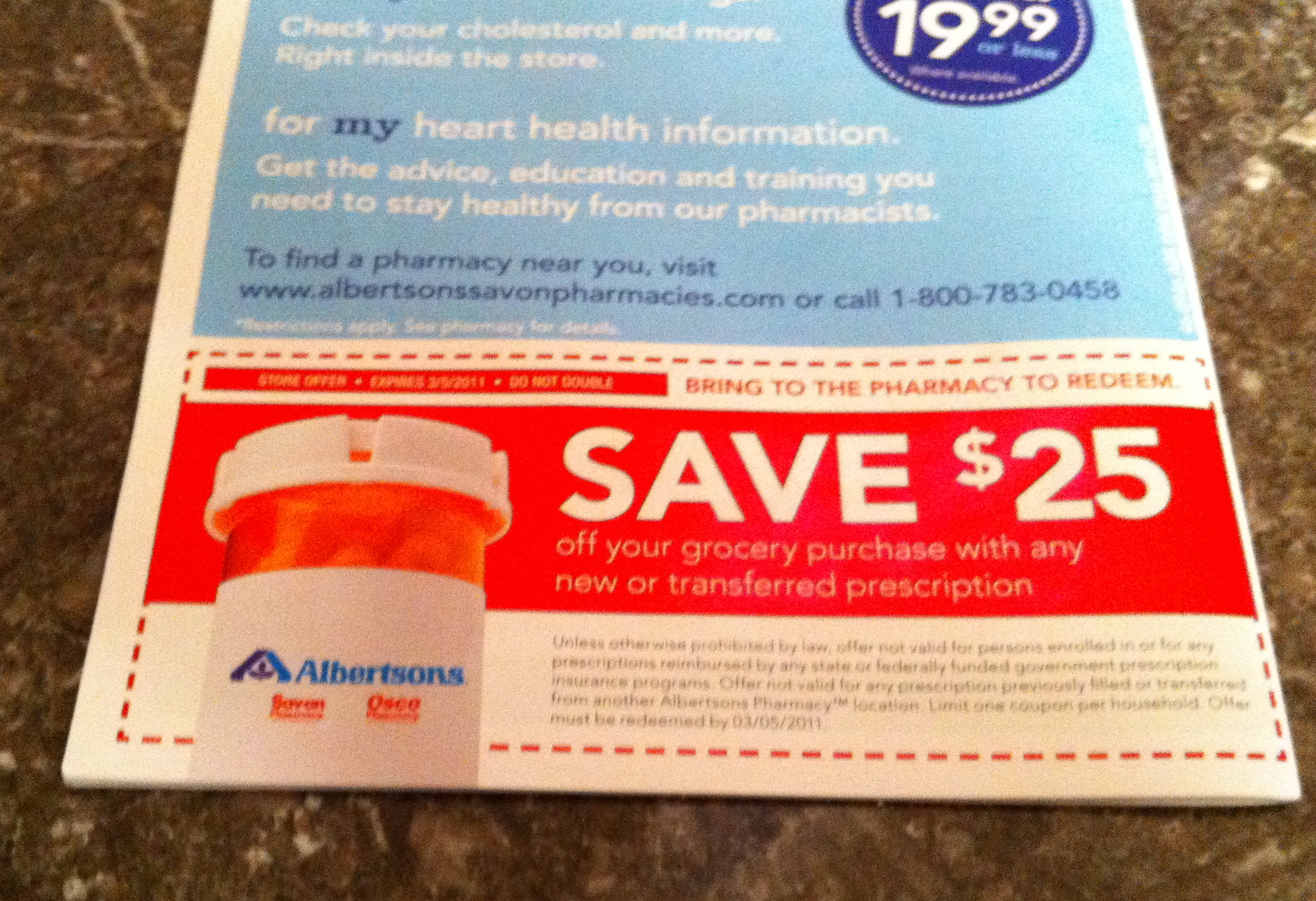 Albertsons: Get a $25 Gift Card with new or transferred Prescription