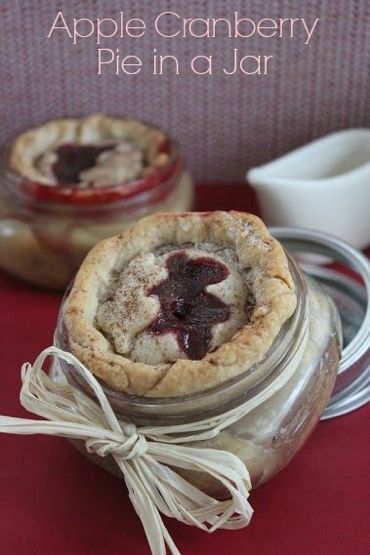 Apple Cranberry Pie in a Jar