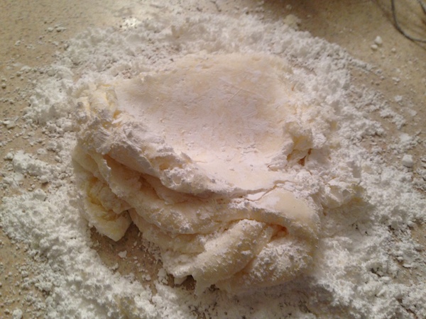Knead rest of powdered sugar into peppermint patty dough