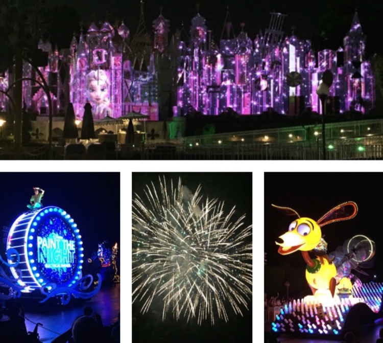 Disneyland parade and fireworks
