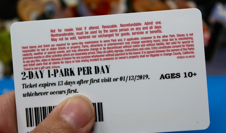 Disneyland park-hopper pass.
